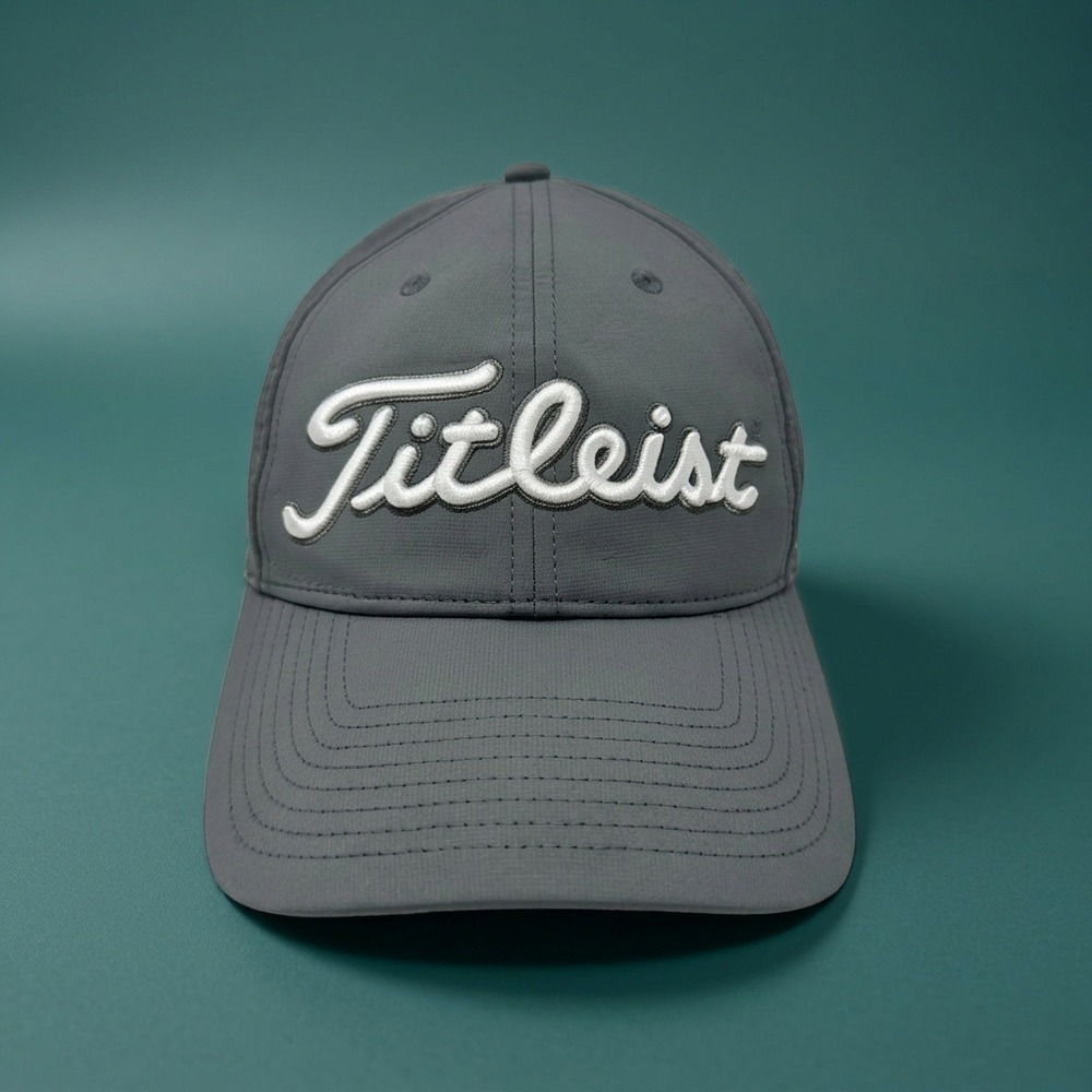 Titleist Pro V1 Golf Hat Gray Embroidered Performance Adjustable Baseball Cap